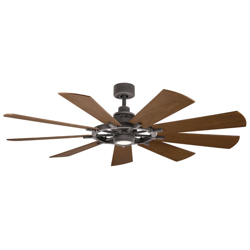 Wentylator sufitowy z lampą Kichler Gentry ciemne drewno LED 14W 3000K 1300lm pilot IP20 wym: 42 x 165 x 165 cm - 1 szt.