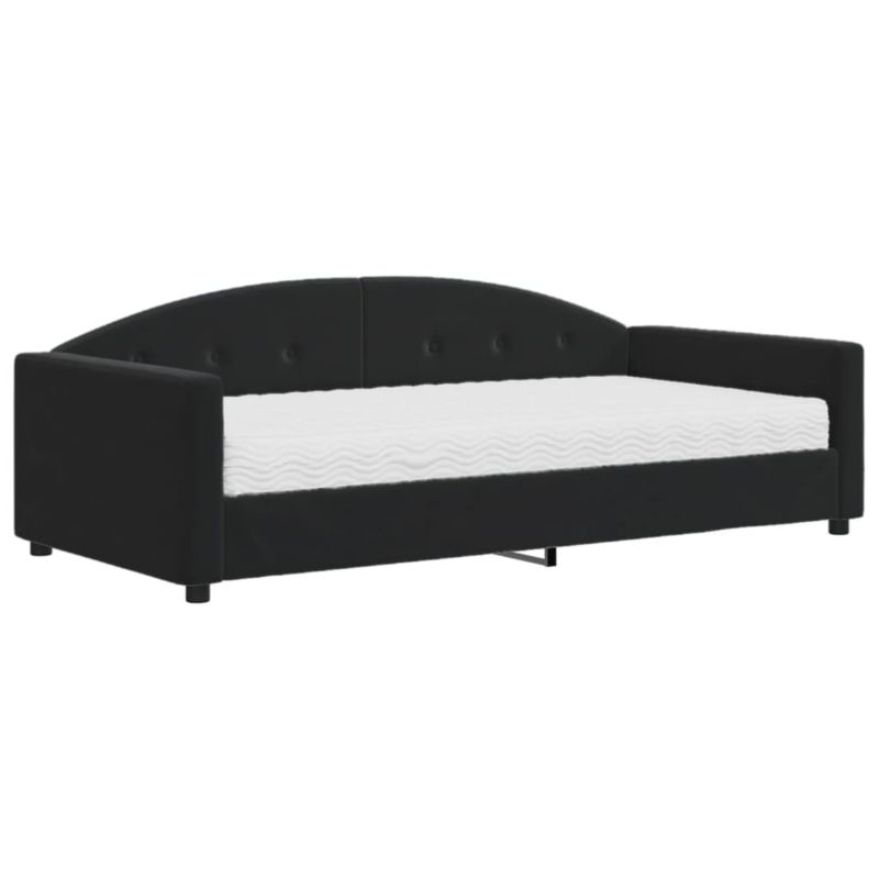 Sofa rozkładana WaszeMeble 100x200 cm Czarny aksamit WM-3197288 1 szt.