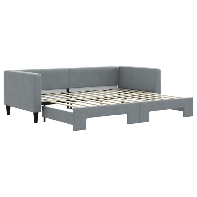 Sofa rozkładana WaszeMeble 90x200 cm Jasnoszary tkanina WM-3196578 1 szt.
