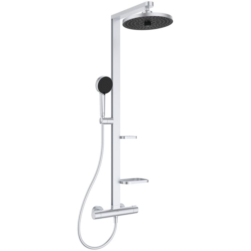 Zestaw prysznicowy Ideal Standard Alu+ termostat chrom, deszczownica, ścienny 1 szt.
