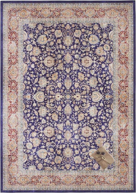 Dywan Mojdywan orientalny do salonu 120x170cm, granatowo bordowy płaskotkany 1 szt.