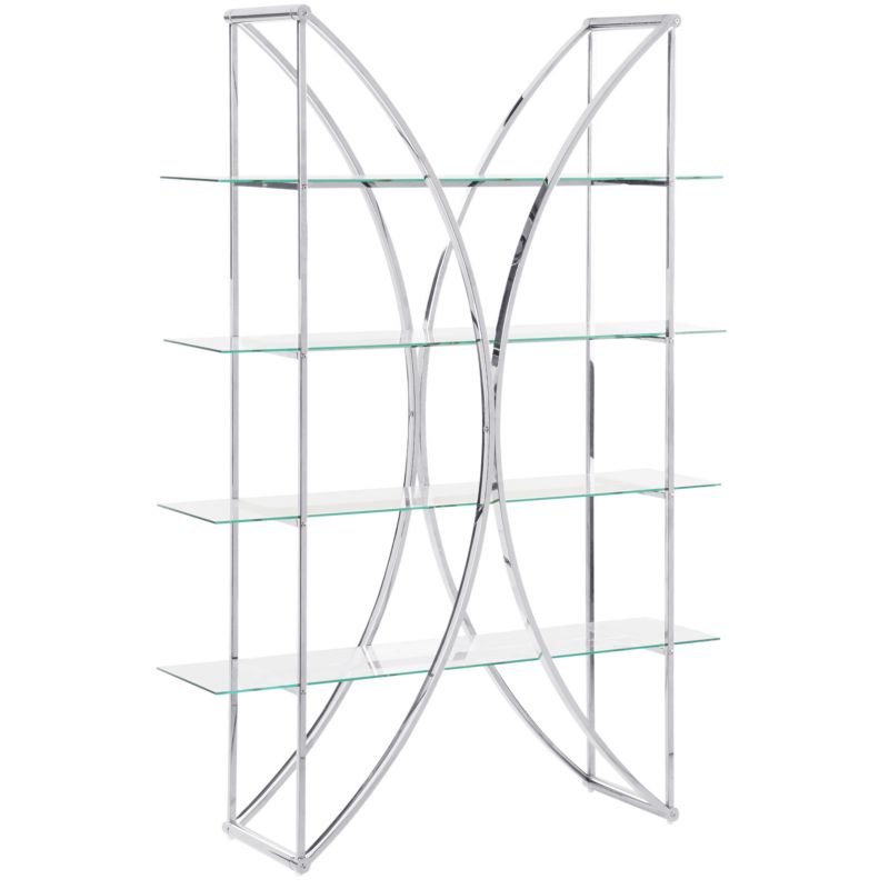 Regał 4 półki Hollow Metal 175 cm Srebrny 1 szt.