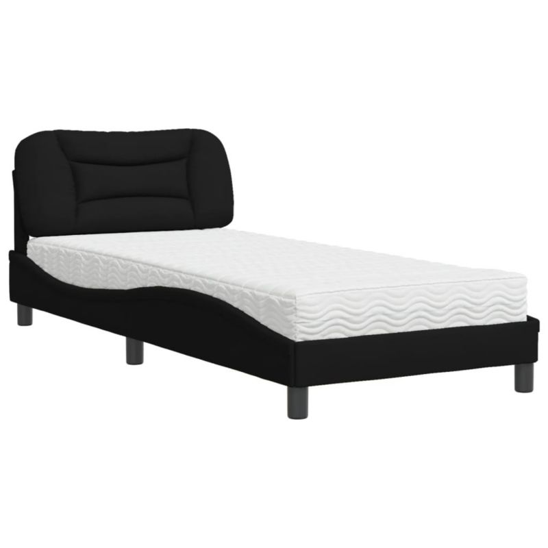 Łóżko tapicerowane WaszeMeble 90x200 cm czarne WM-3208508 1 szt.