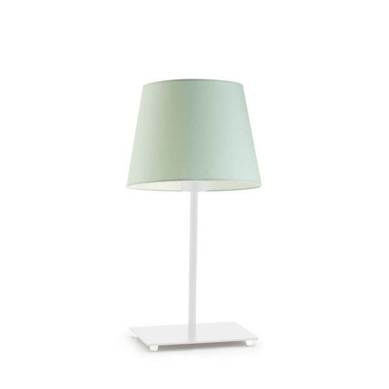 Lampka Nocna Volta Light Factory Moto Abażur Biały/Miętowy Stożek 1xE27 1szt.