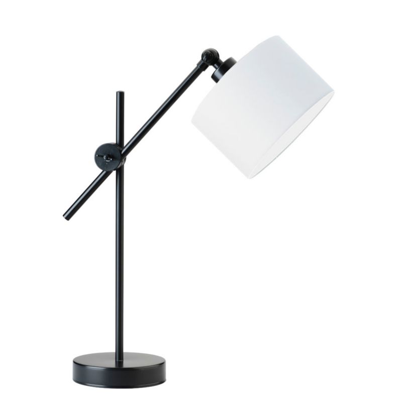 Lampka Nocna Volta Light Factory Modern Abażur Biały Walec 1xE27 1szt.
