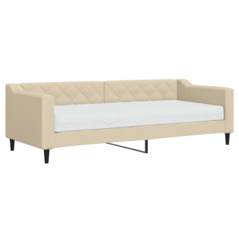 Sofa rozkładana WaszeMeble 80x200 cm Kremowy tkanina WM-3197407 1 szt.