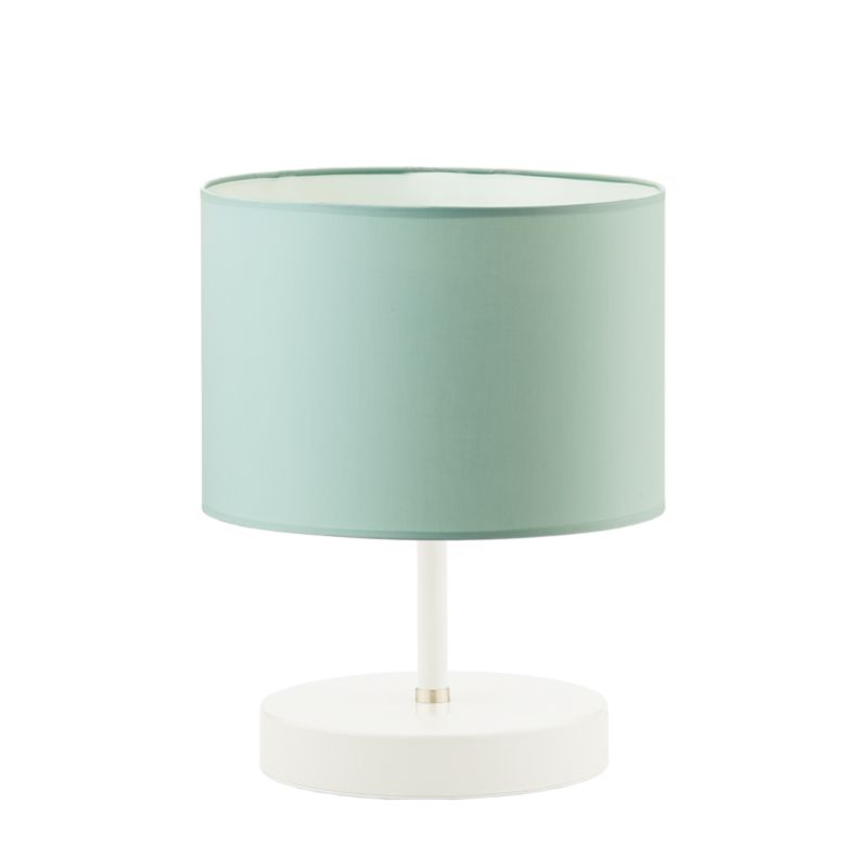 Lampka Nocna Volta Light Factory Picolo Abażur Biały/Miętowy Walec 1xE27 1szt.