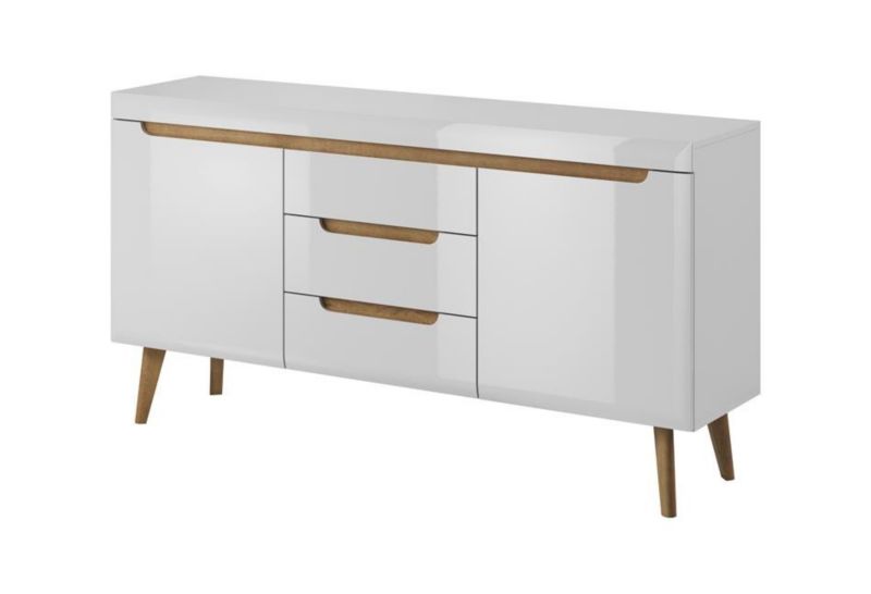 Komoda z szufladami Bettso Nodis 187 cm do salonu biały połysk 1szt.