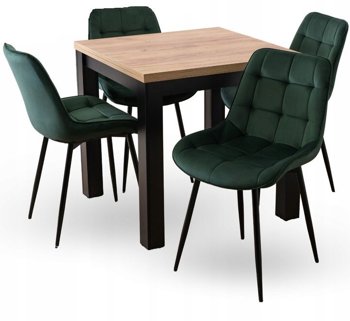 Stół Mebel Elite z Krzesłami Rozkładany Do Kuchni Jadalni Salonu Zestaw Komplet x4 1 szt