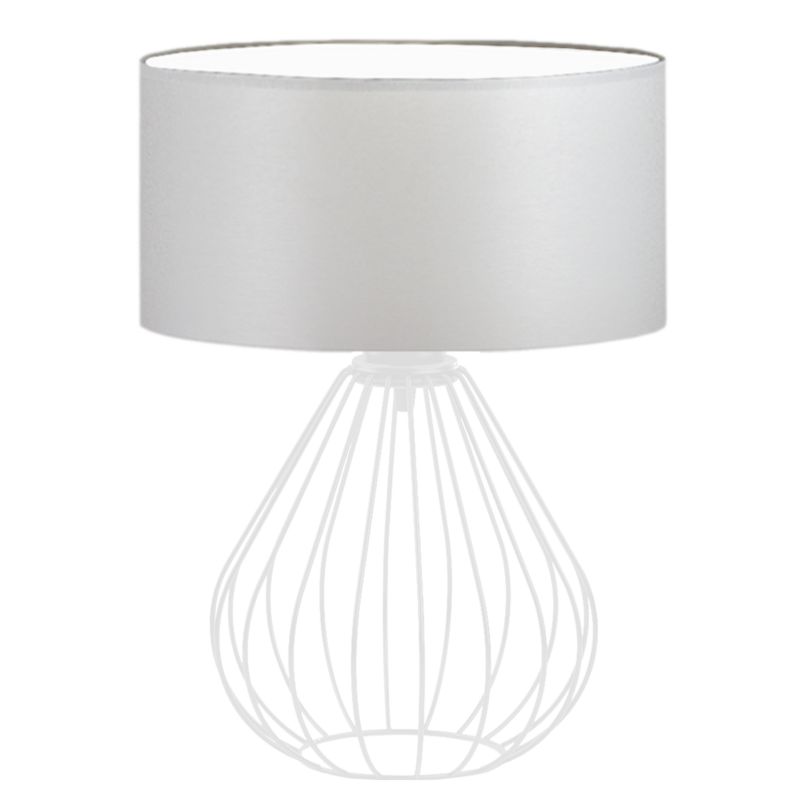 Lampka Nocna Volta Light Factory Konwalia Abażur Biały/Jasny szary 1xE27 1szt.