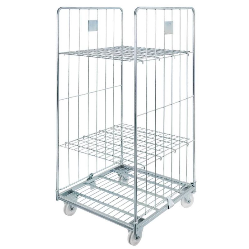 Rollkontener Mega-M Universal wózek siatkowy dwie ściany dwie półki 500kg 1szt.