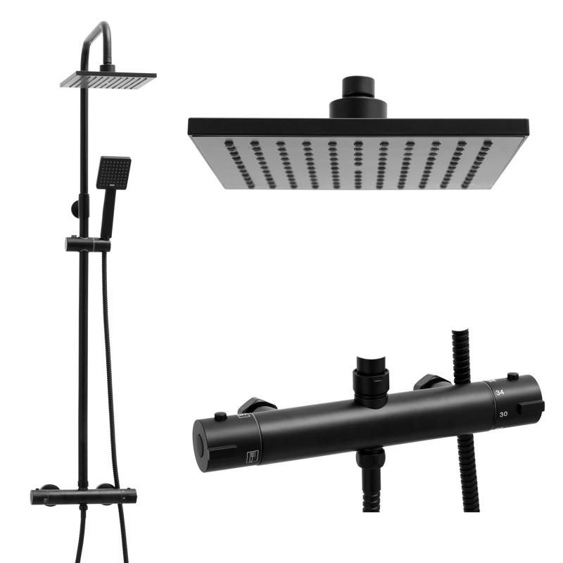 Bateria prysznicowa Yoka natynkowa z zestawem prysznicowym deszczownica 20 cm 1 szt.