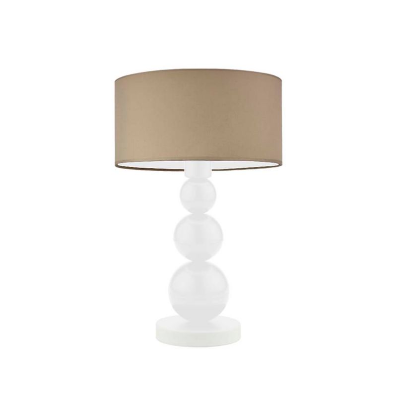 Lampka Nocna Volta Light Factory Bubble Abażur Biały/Cappuccino 1xE27 1szt.