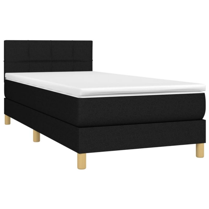 Łóżko kontynentalne WaszeMeble 90x200 cm czarne WM-3133687 1 szt.