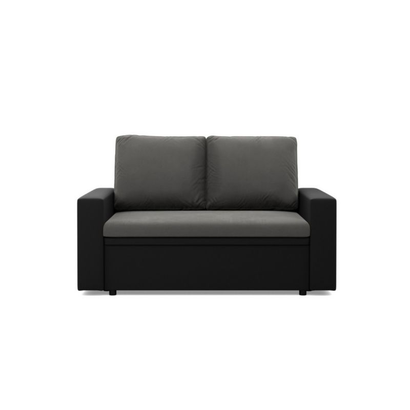 Sofa TYLETEGOTU rozkładana CAPERO ekoskóra czarny szary 1 szt