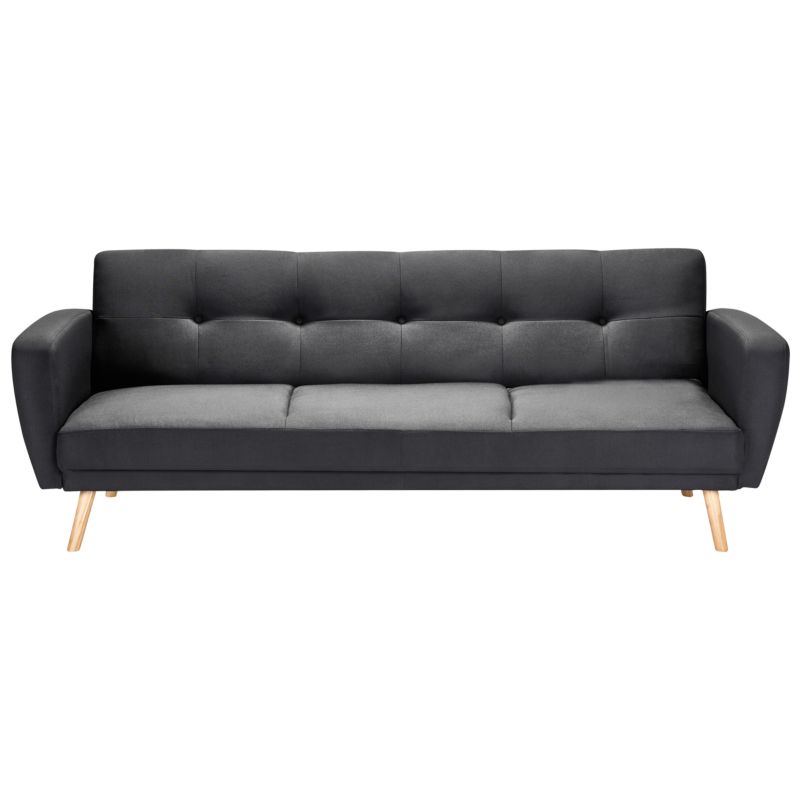 Sofa rozkładana dla 3 osób Florli Czarny 1 szt.