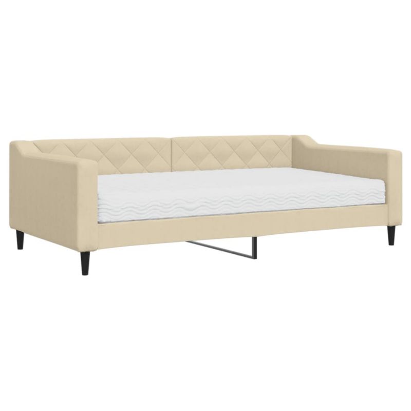 Sofa rozkładana WaszeMeble 100x200 cm Kremowy tkanina WM-3197417 1 szt.