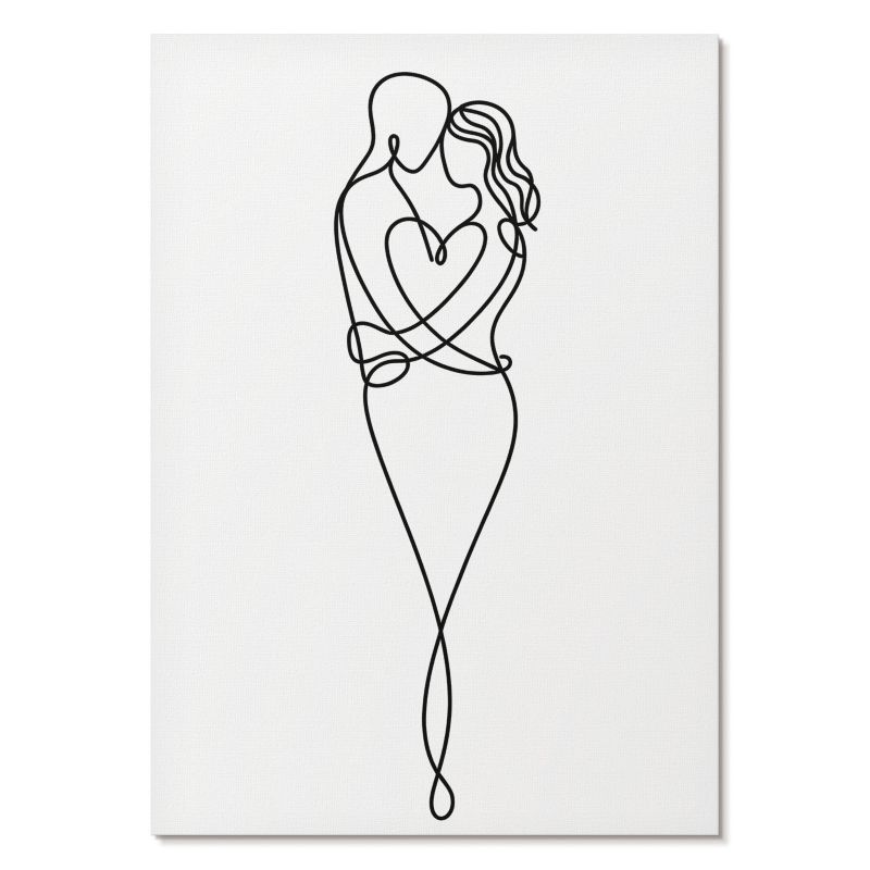 Obraz Plakat Canvas Tulup 29,7x42 cm (A3) Miłosna linia Do sypialni, salonu, biura 1 szt.