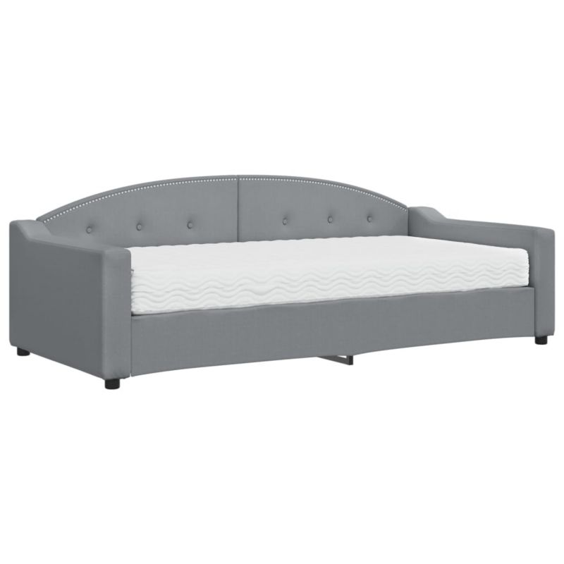 Sofa rozkładana WaszeMeble 90x200 cm Jasnoszary tkanina WM-3197512 1 szt.