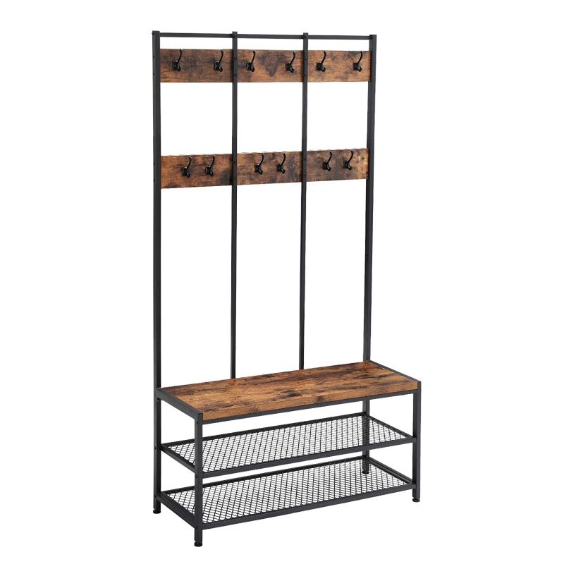 Wieszak Songmics Stojak na Ubrania 186cm 2 półki 1 szt.
