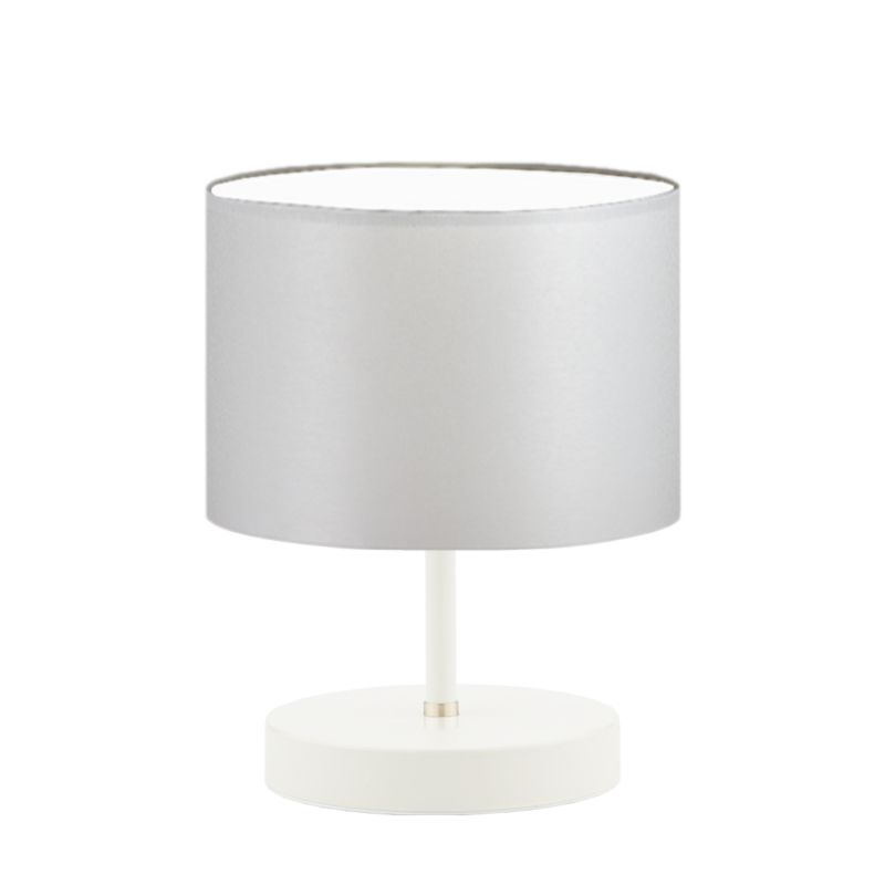 Lampka Nocna Volta Light Factory Picolo Abażur Biały/Jasny szary Walec 1xE27 1szt.
