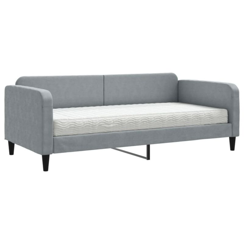 Sofa rozkładana WaszeMeble 90x200 cm Jasnoszary tkanina WM-3196798 1 szt.