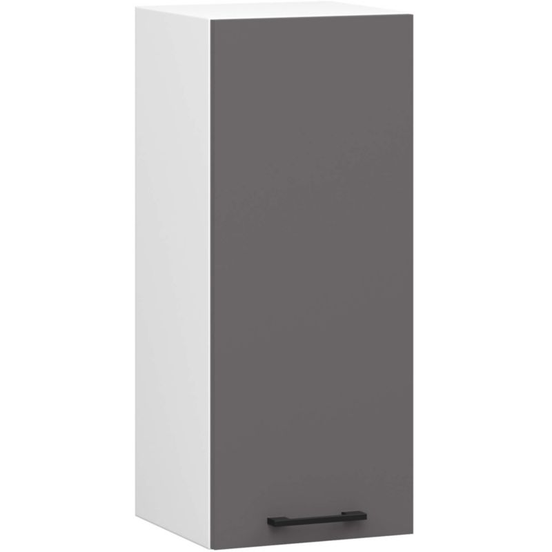 Szafka kuchenna Akord W30 system Oliwia H720 Biała 30 cm 1 drzwi kolor Grafit Szary mat 2 półki 30x30x72 cm 1 szt.
