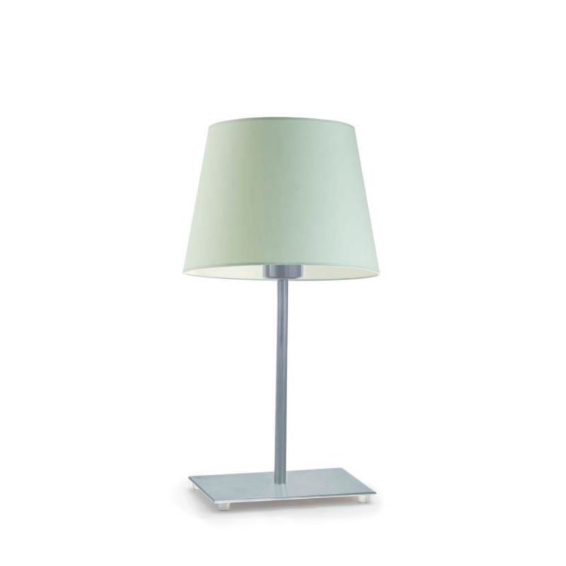 Lampka Nocna Volta Light Factory Moto Abażur Srebrny/Miętowy Stożek 1xE27 1szt.