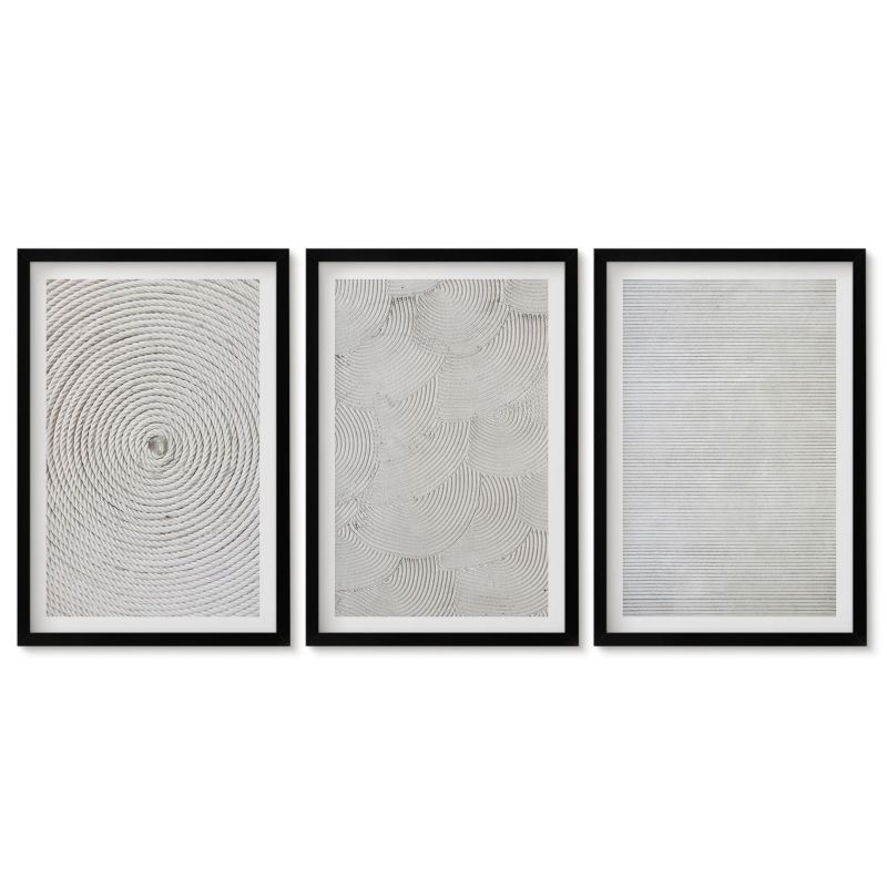 Komplet obrazów czarna rama Tulup 40x60 cm Geometryczne tektury wzory Obrazy do kuchni w ramie 1 kpl