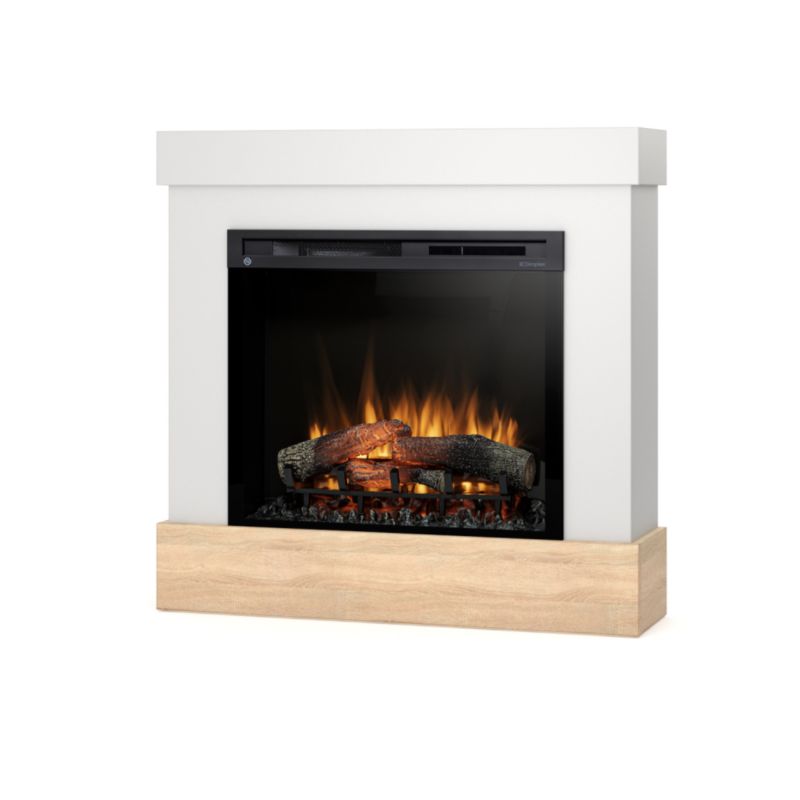 Kominek elektryczny Warmtec Diro 1400W 28" XHD Biały, Dąb Sonoma 1 szt.,
