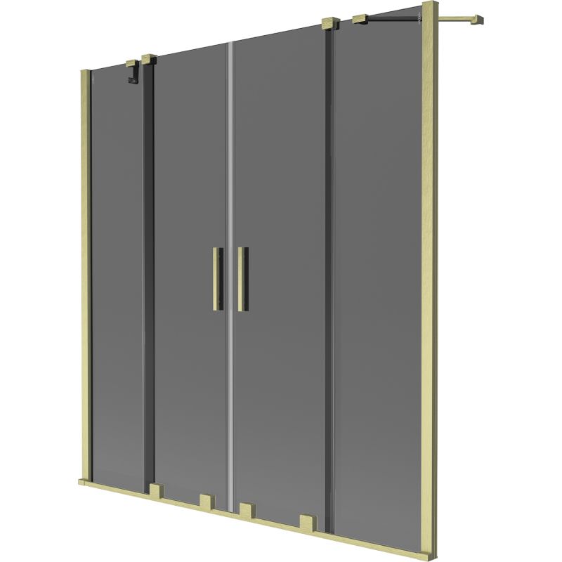 Parawan nawannowy rozsuwany Mexen Velar grafit 140x150 cm 1 szt.