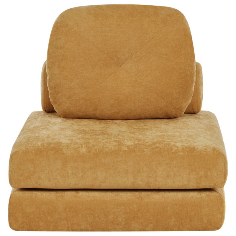 Sofa rozkładana jednoosobowa Olden Szenil Musztardowy 1 szt.