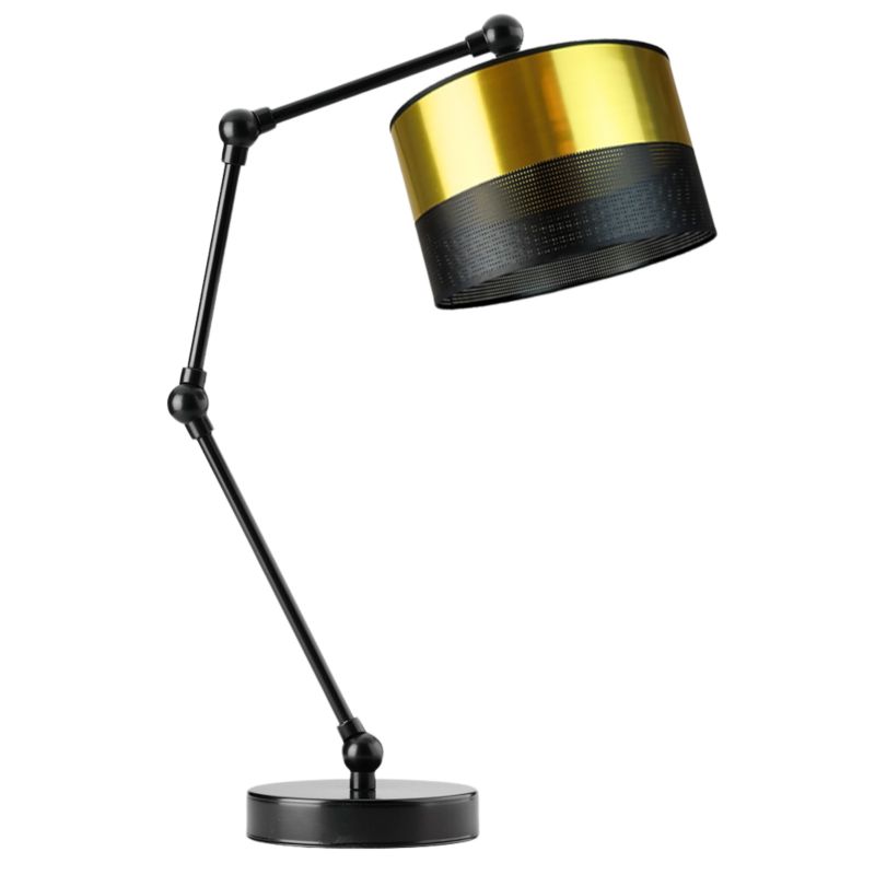 Lampka Nocna Volta Light Factory Soul Abażur Czarny/Złoty1xE27 1szt.