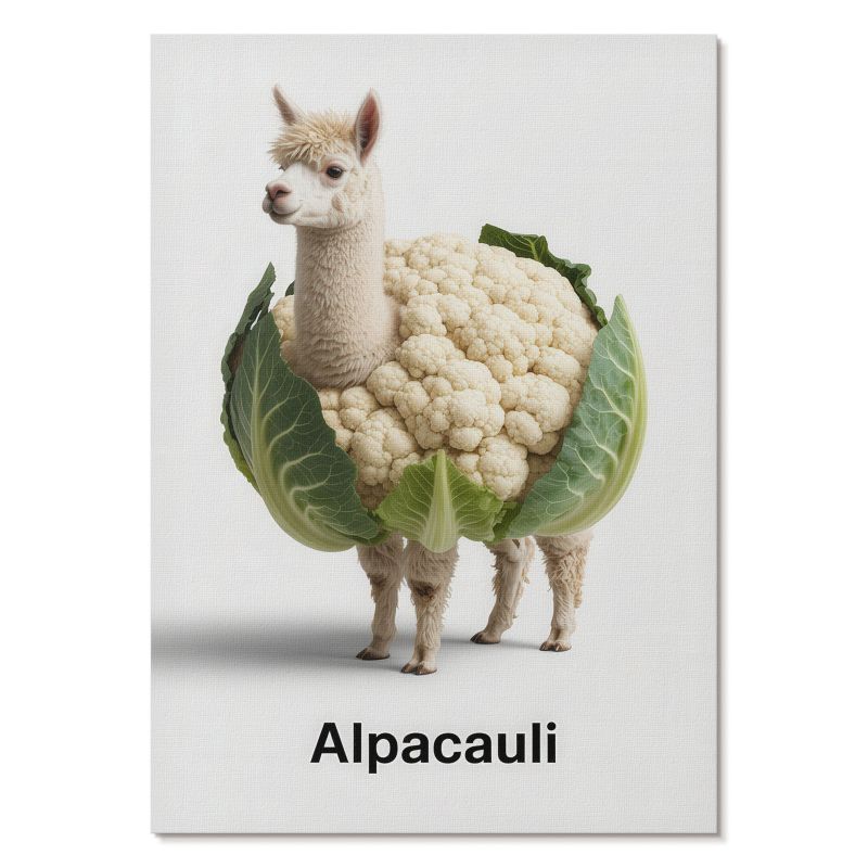 Obraz Plakat Canvas Tulup 59,4,x84 cm (A1) Alpaka kalafior Do sypialni, salonu, biura 1 szt.