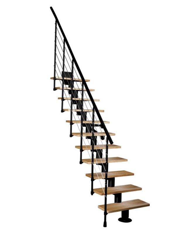 Schody Atrium Dixi RAL 9005 Buk 80 cm 13 Elementów 1 szt.