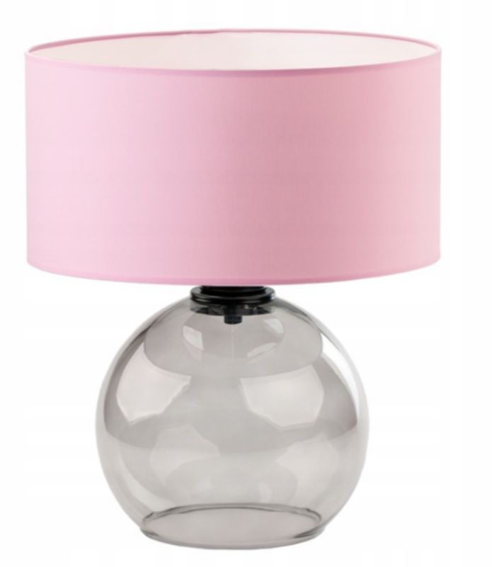 Lampka Nocna Volta Light Factory Piena Abażur Różowy 1xE27 1szt.