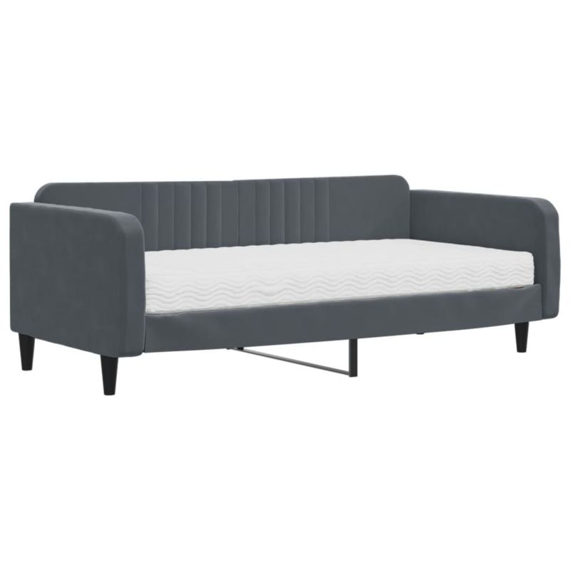 Sofa rozkładana WaszeMeble 100x200 cm Ciemnoszary aksamit WM-3197047 1 szt.