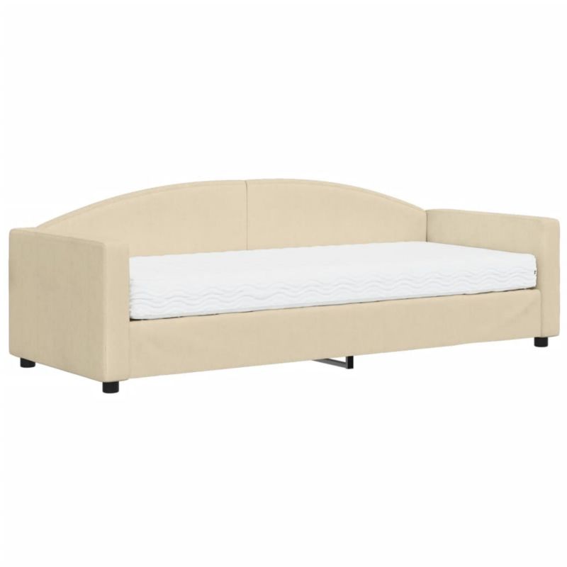 Sofa rozkładana WaszeMeble 80x200 cm Kremowy tkanina WM-3197169 1 szt.
