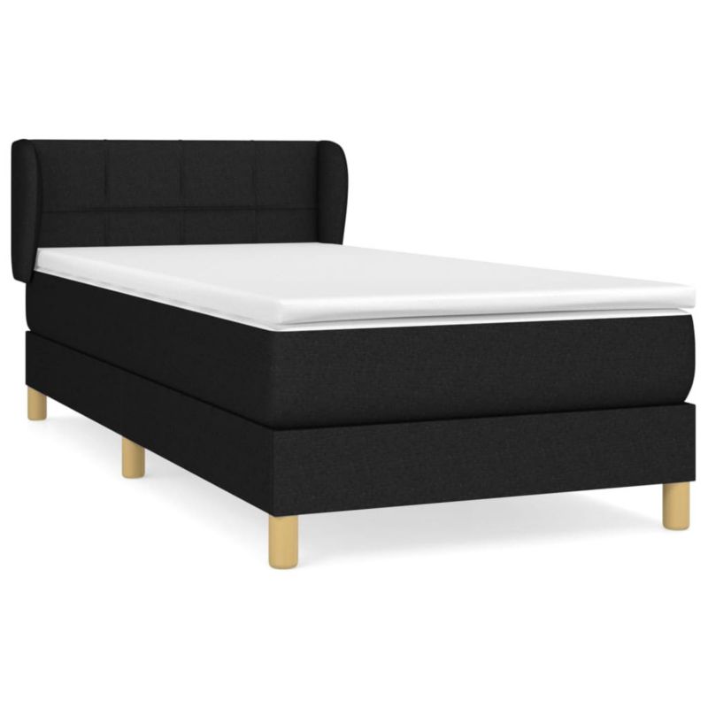 Łóżko kontynentalne WaszeMeble 90x200 cm czarne WM-3126775 1 szt.