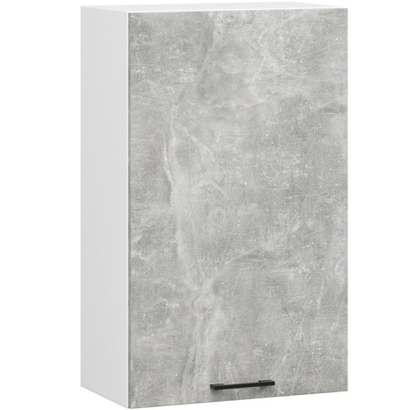 Szafka kuchenna Akord W50 system Oliwia H720 Biała 50 cm 1 drzwi kolor Beton mat 2 półki 50x30x72 cm 1 szt.