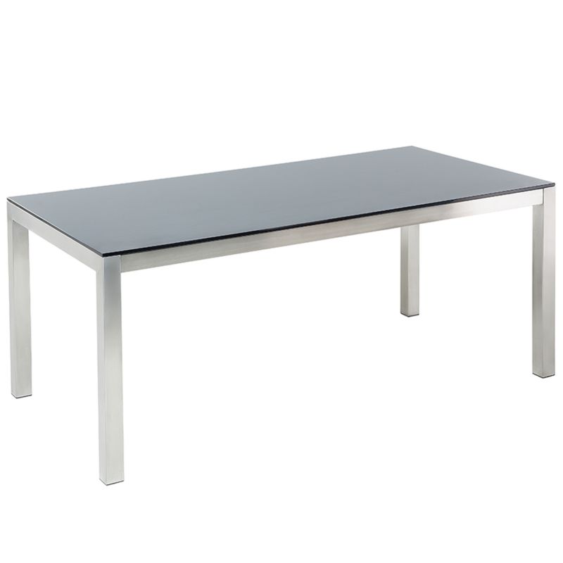 Stół ogrodowy Grosseto 180 cm 90 cm Szkło hartowane Czarny 1 szt.