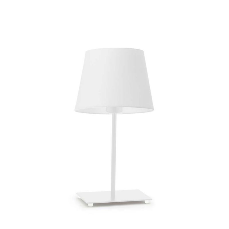 Lampka Nocna Volta Light Factory Moto Abażur Biały/Biały Stożek 1xE27 1szt.