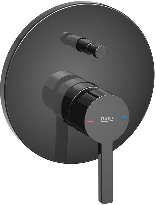 Roca Naia Black bateria wannowo-prysznicowa podtynkowa czarna A5A0B96CN0