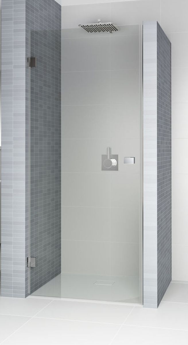 Riho Scandic NXT X101 drzwi prysznicowe 80 cm wnękowe lewe czarny mat/szkło przezroczyste G001003121