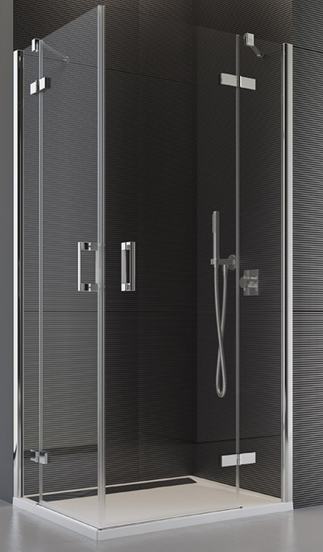 Ronal Pur drzwi prysznicowe 80 cm częściowe 1/2 prawe chrom/szkło przezroczyste PUE2PD0801007