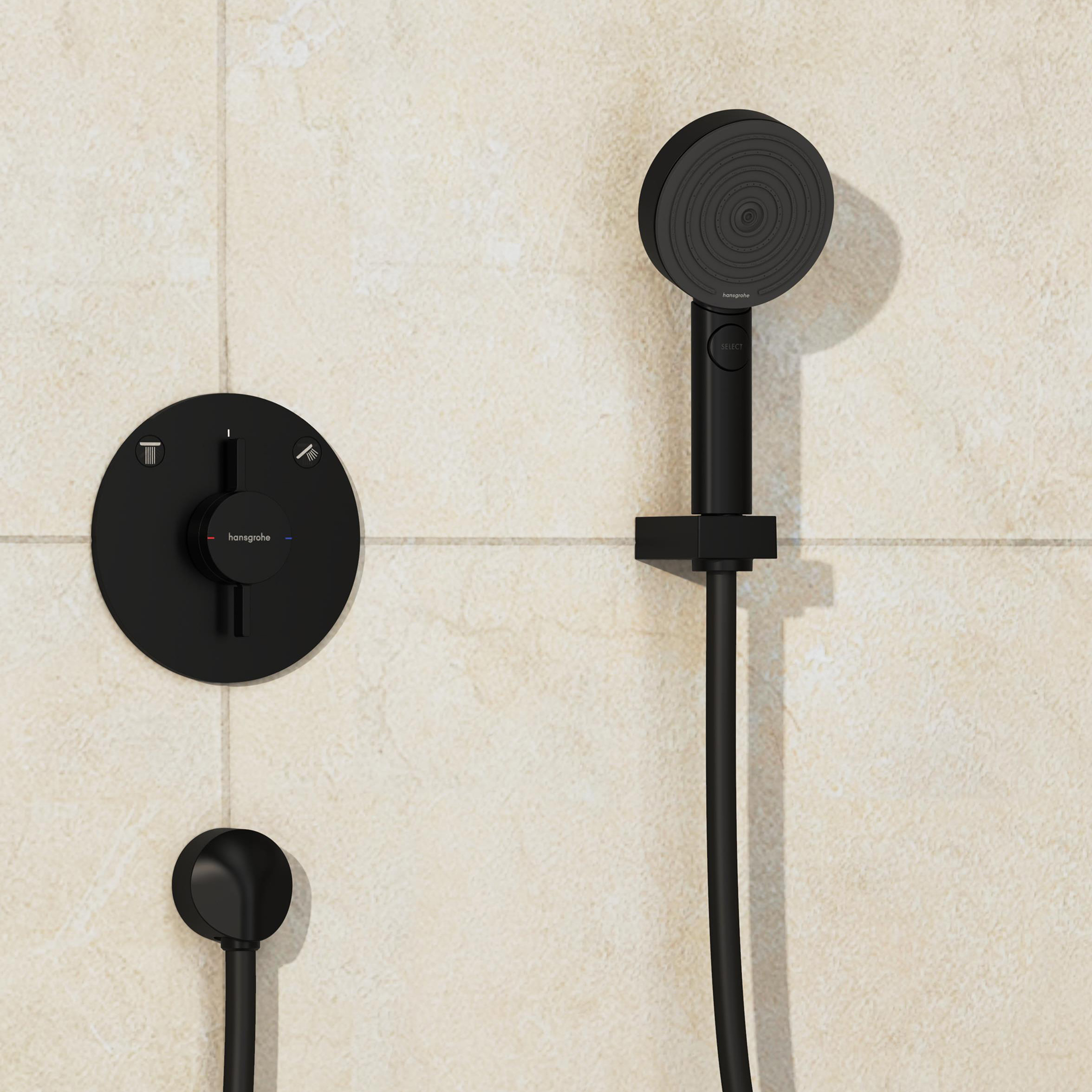 Hansgrohe DuoTurn S bateria wannowo-prysznicowa podtynkowa czarny mat 75418670 - Wysyłka w 24h