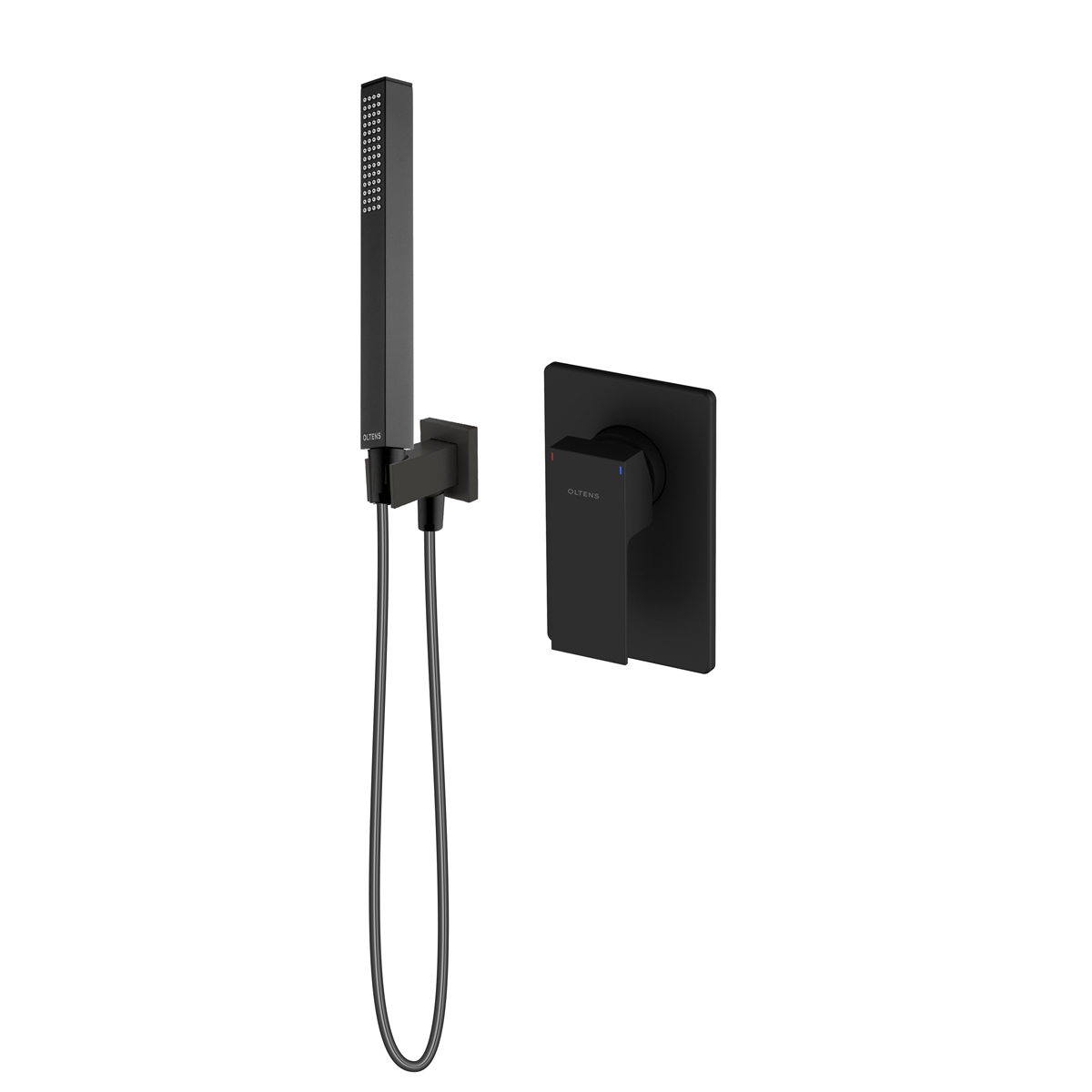 Zestaw Oltens Gota bateria prysznicowa podtynkowa z zestawem prysznicowym czarny mat 36606300 - Wysyłka w 24h
