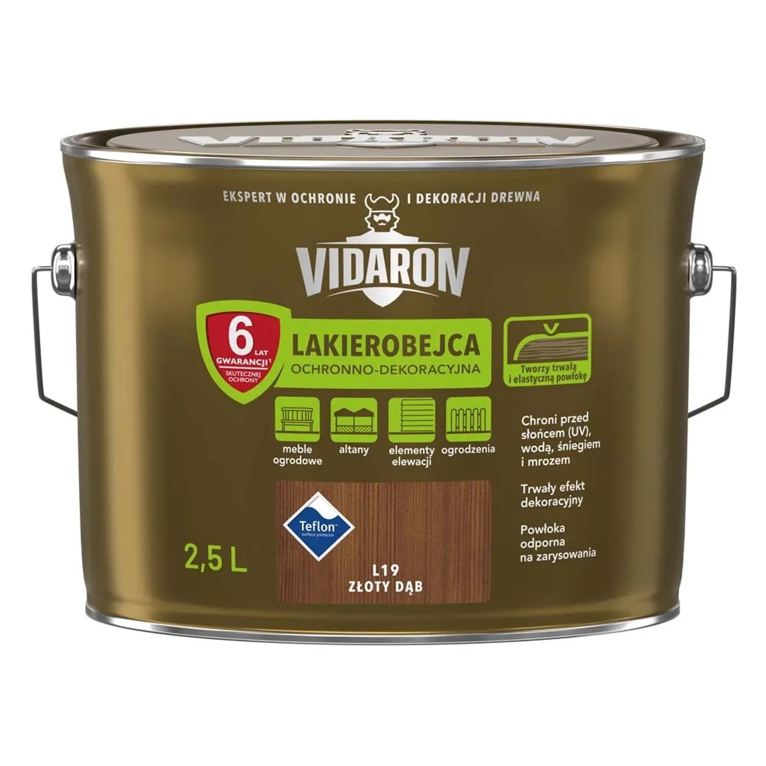 Vidaron Lakierobejca ochronno-dekoracyjna złoty dąb 2,5 l