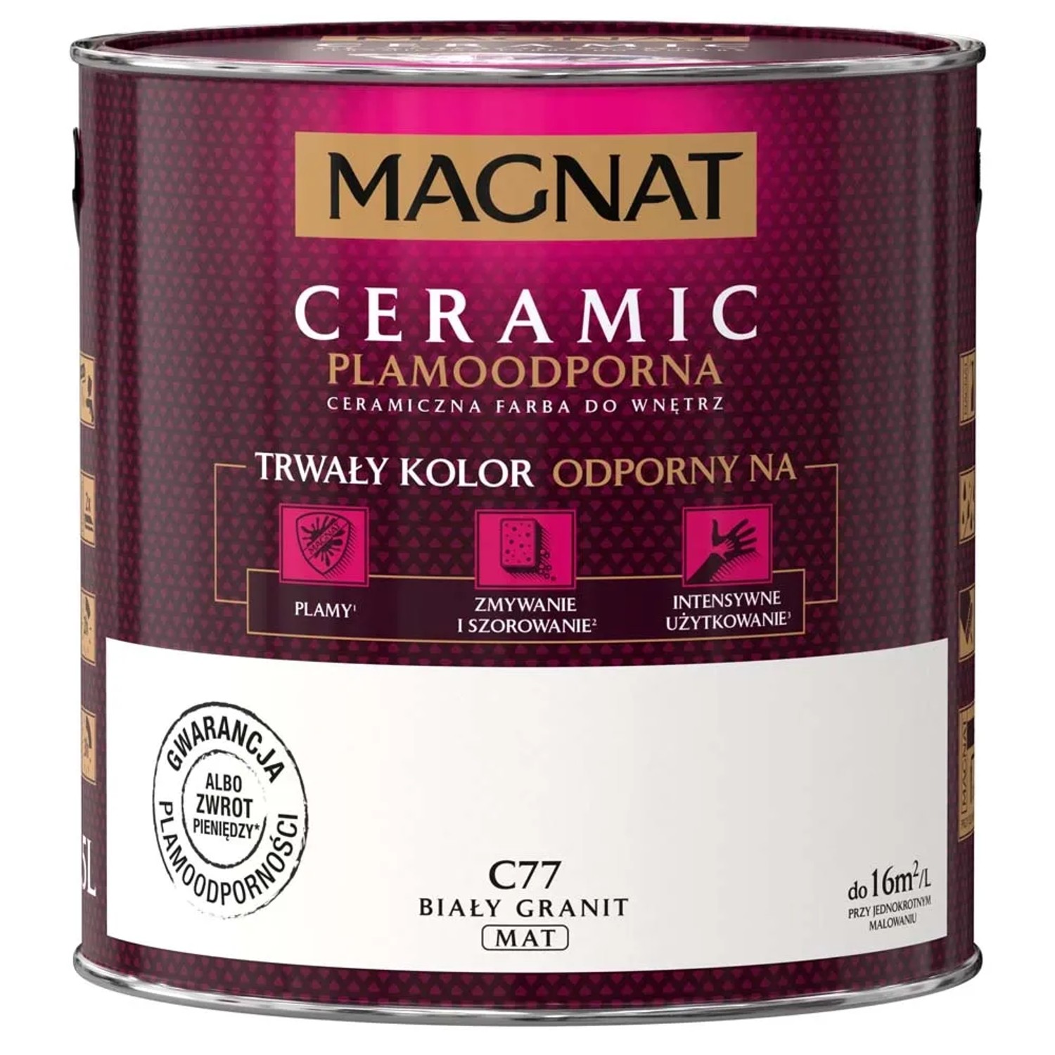 Farba Magnat Ceramic biały granit 2,5 l
