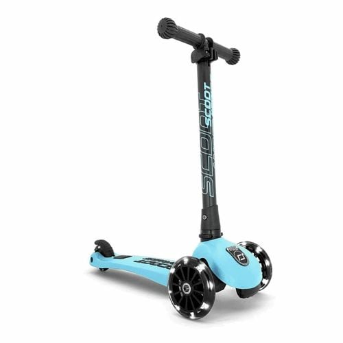 ScootandRide Highwaykick 3 Led - składana hulajnoga z ledowymi kółkami-Blueberry